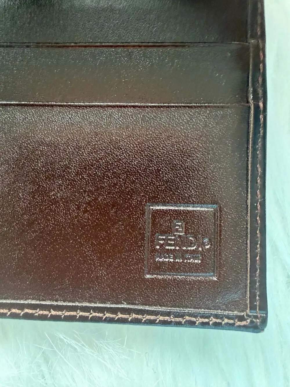 Vintage Fendi Zucca Canvas and Leather Bi-Fold Long Wallet - Picture 4 of 4